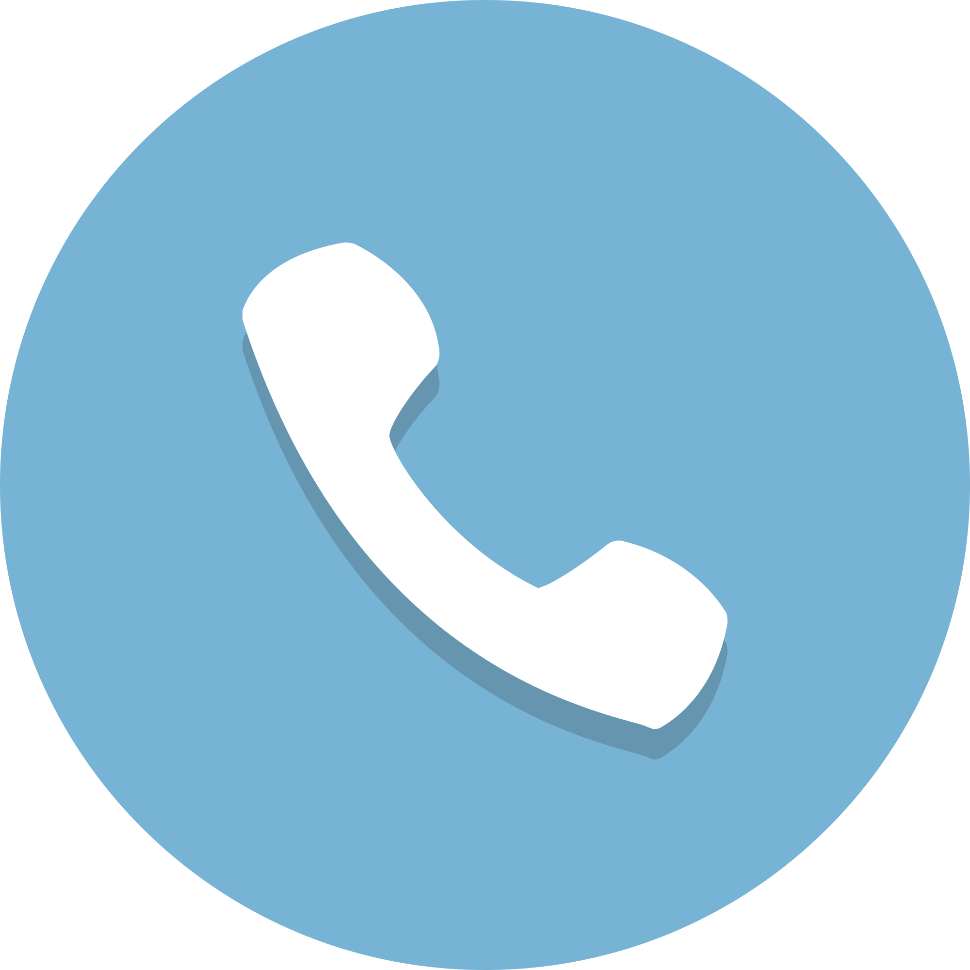 Communication, Information, Phone, Call, Telephone - Phone Circle Icon Png (2000x2000)