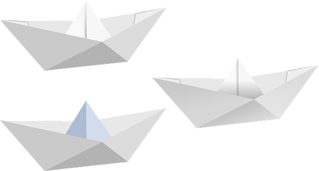 Boat Fold Folded Paper Ship Boat Boat Boat - Ship From Paper Png (633x340)