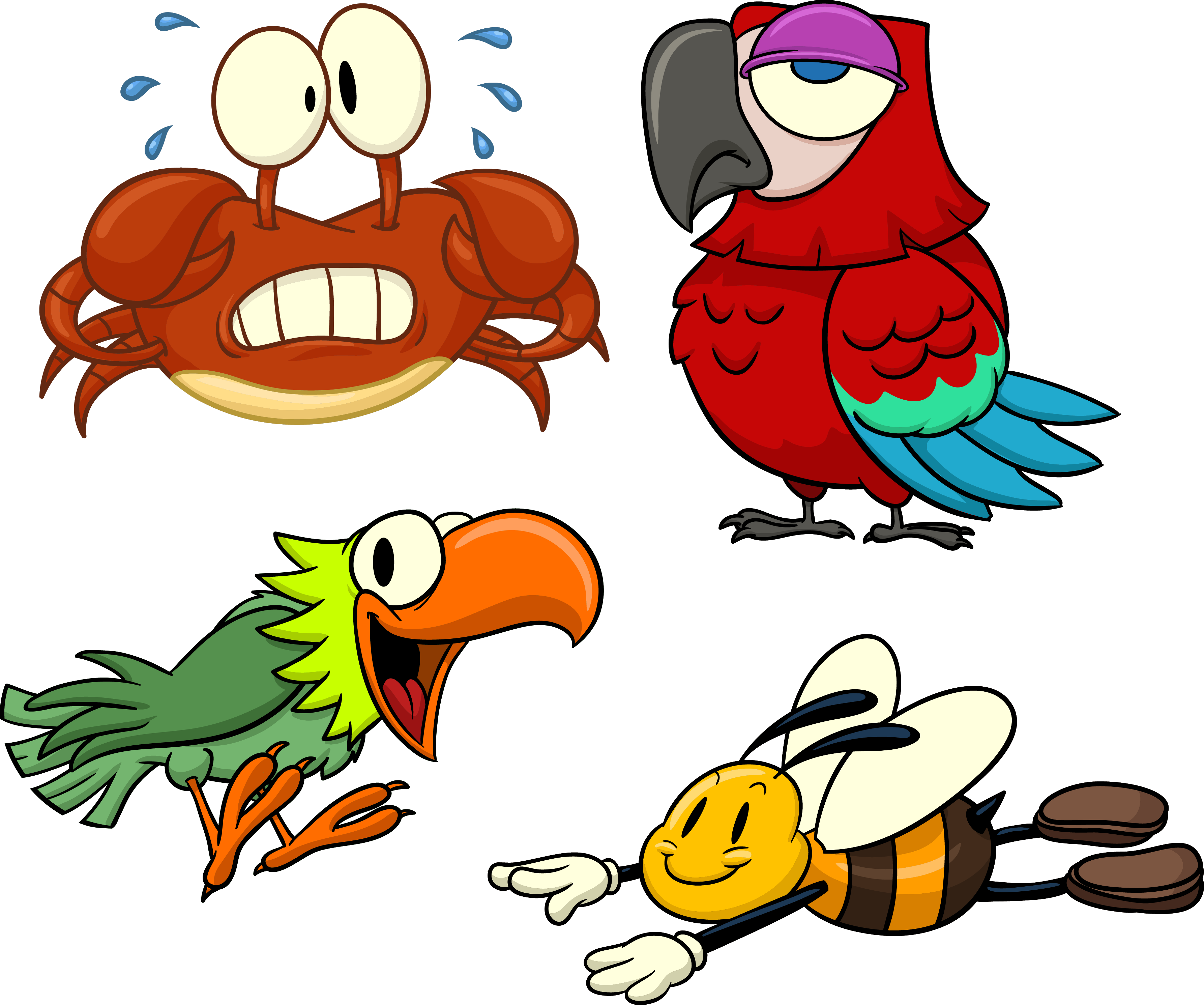 Lovebird Parrot Cartoon Clip Art - 180 Days Of Writing For First Grade: Practice - Assess (3571x2980)
