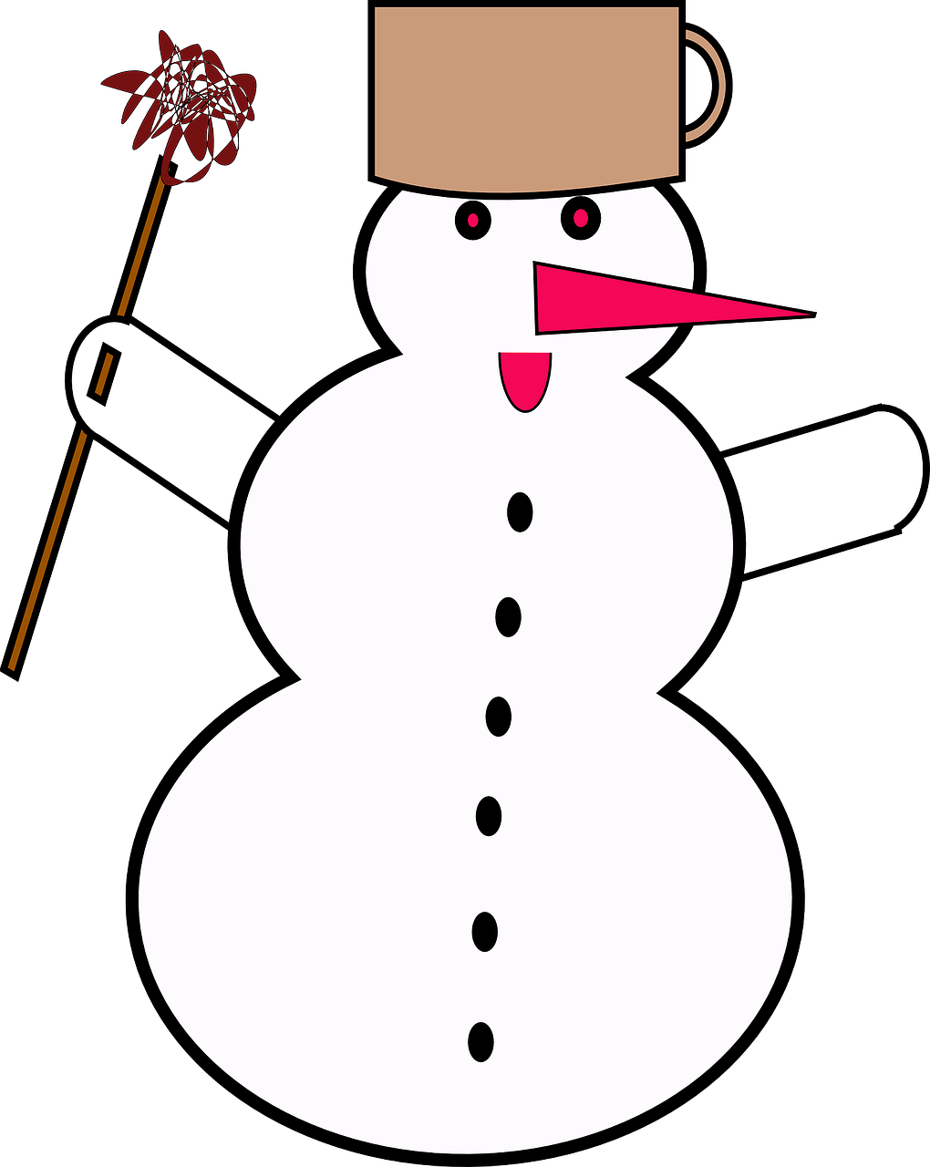 Machovka Snowman 1 Scalable Vector Graphics Svg Clip - Karyatider Skåret I Træ (1020x1280)