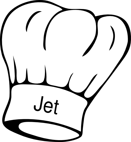 Chef Hat Black And White (552x598)