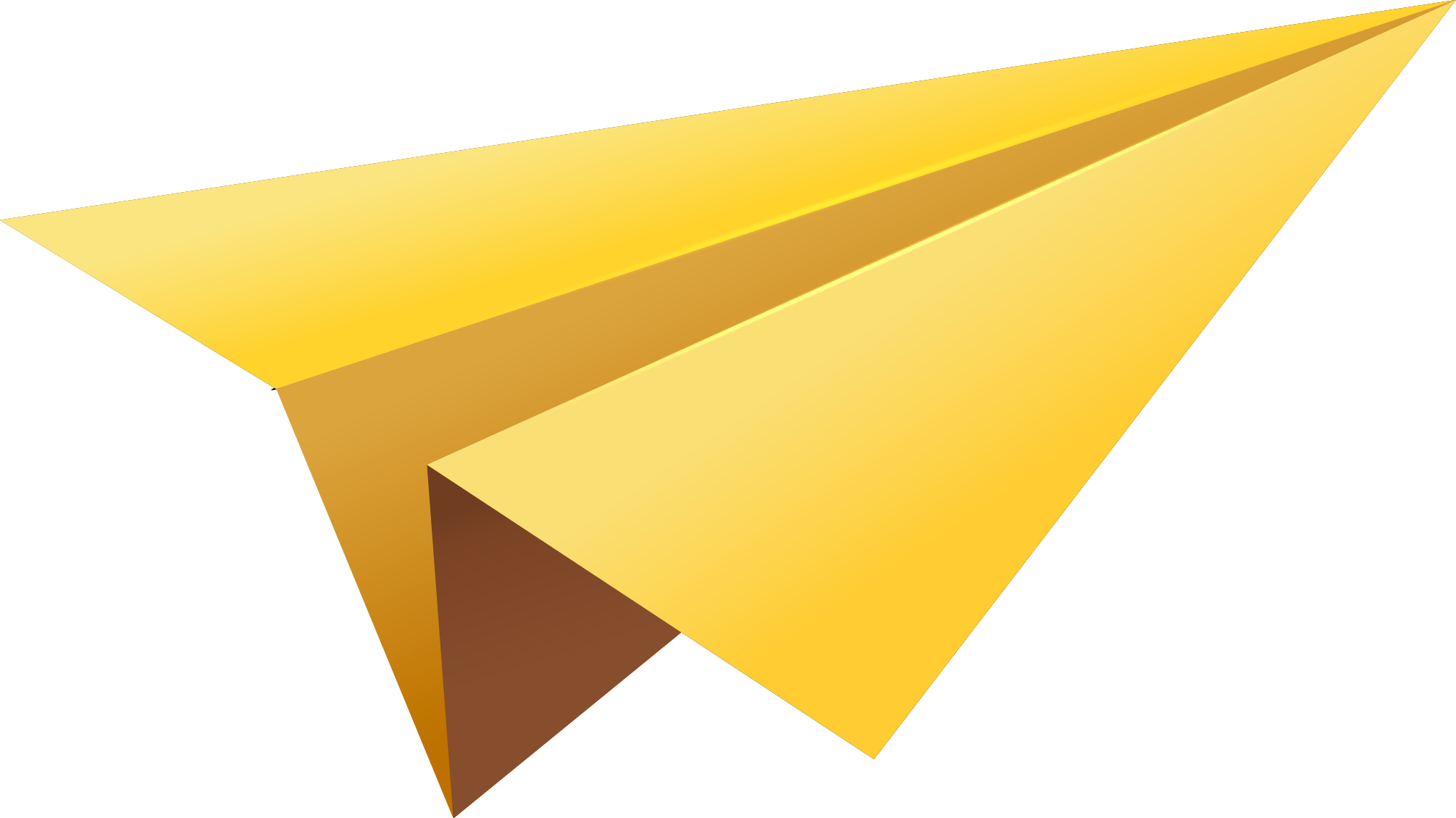 Paper Airplane Png - Yellow Paper Airplane Png (2010x1129)
