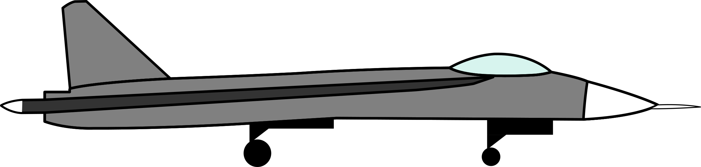 Clipart - Jet Drawing Simple (3136x750)