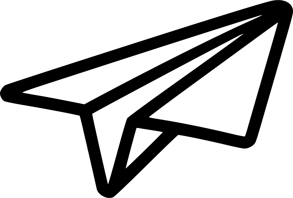 Black Shape Paper Plane Png Image - Paper Plane (980x662)