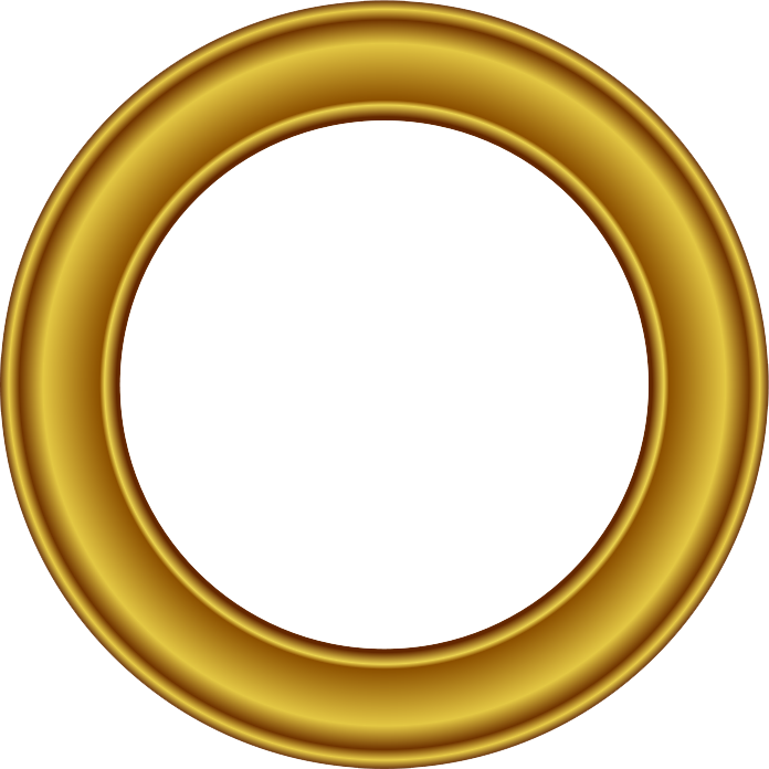 Golden Round Frame Png Free Download - Circular Photo Frames (696x696)