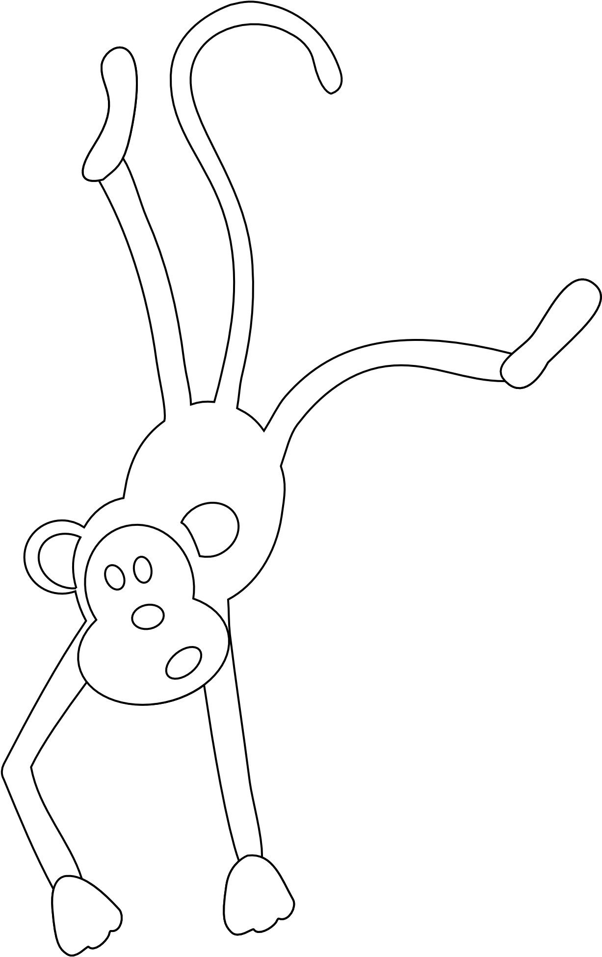 Monkey Black And White Monkey Clipart Black And White - Clip Art (1969x1969)