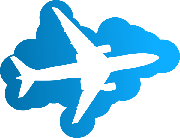 Airplane Clipart No Background - Plane In The Sky (600x461)