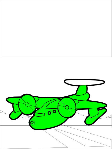 This Free Clip Arts Design Of Green Aeroplane - Clip Art (450x598)