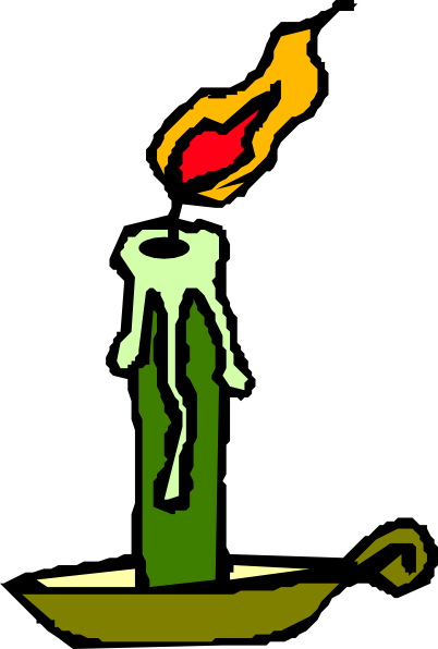 Green Candle Cliparts - Candle Clip Art (402x596)