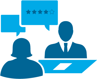 Graphic Of Two Employees In A Meeting - Performance Management Png (450x450)