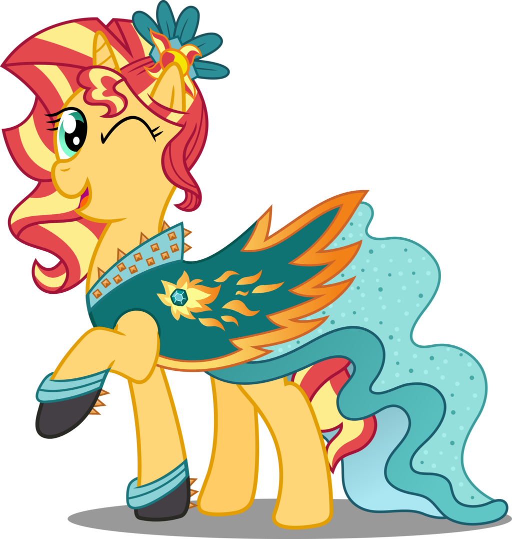 Pony Crystal Gala - Imagenes De Sunset Shimmer Pony (1024x1077)