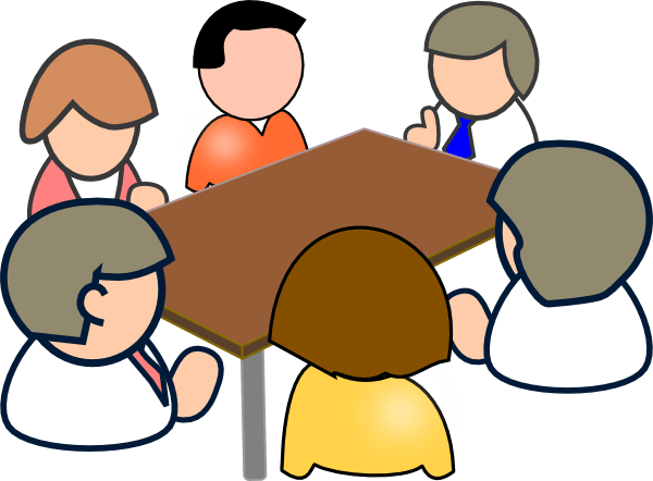 Office Staff Meeting Clipart - Clip Art People (600x442)