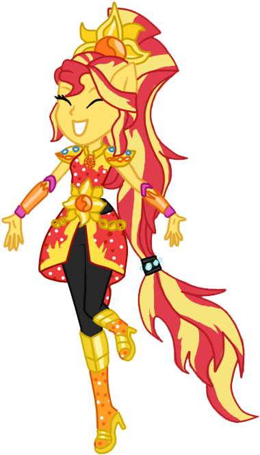 Equestria Girls, Eyes Closed, Floating, Grin, Happy, - Mlp Sunset Shimmer Legend Of Everfree (632x751)
