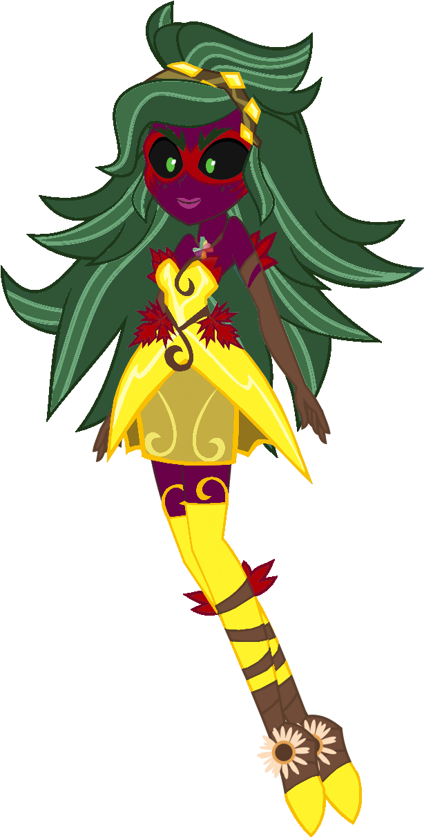 Cloudyglow 124 6 Au Gaia Everfree By Sunsetshimmer333 - Equestria Girl Gaia Everfree (613x1301)