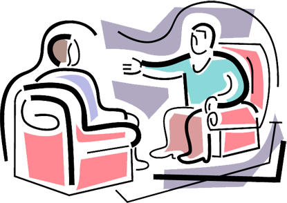 Despair Clipart Individual Counseling - Counselling Session Of Cartoons (415x294)