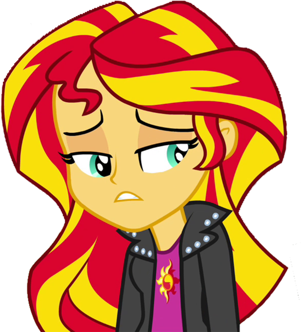 My Little Pony Equestria Girls Sunset Shimmer Sad 807583 - Mlp Eg Sunset Shimmer Hair (1024x1082)