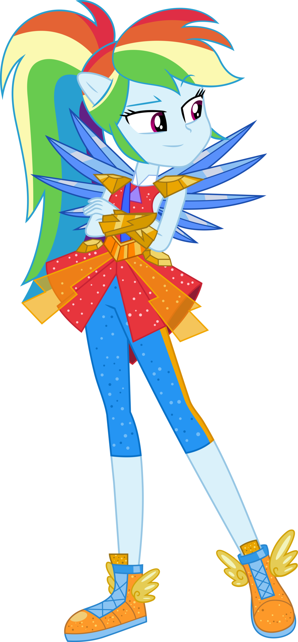 Mixiepie 616 71 Rainbow Dash Legend Of Everfree Vector - Rainbow Dash Crystal Guardian (1024x2206)