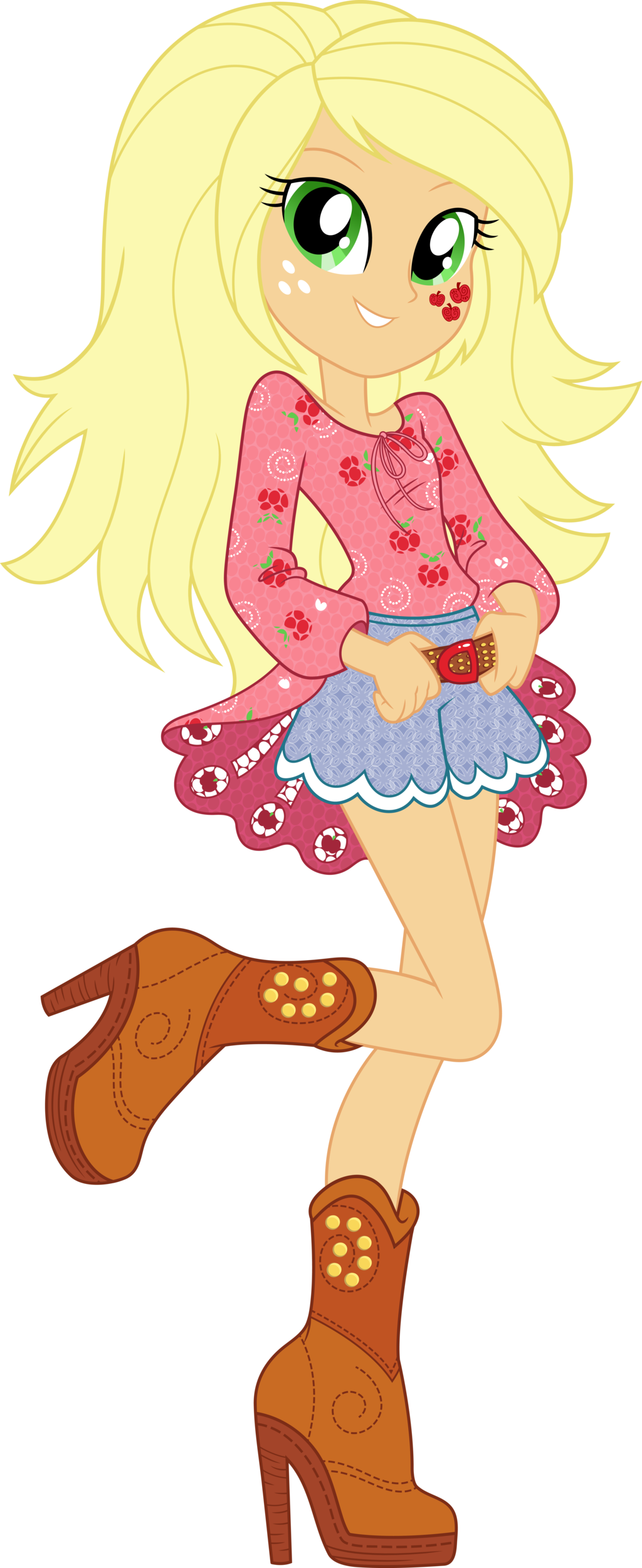 Legend Of Everfree Boho Applejack Vector By Icantunloveyou - Legend Of Everfree Applejack (1024x2502)
