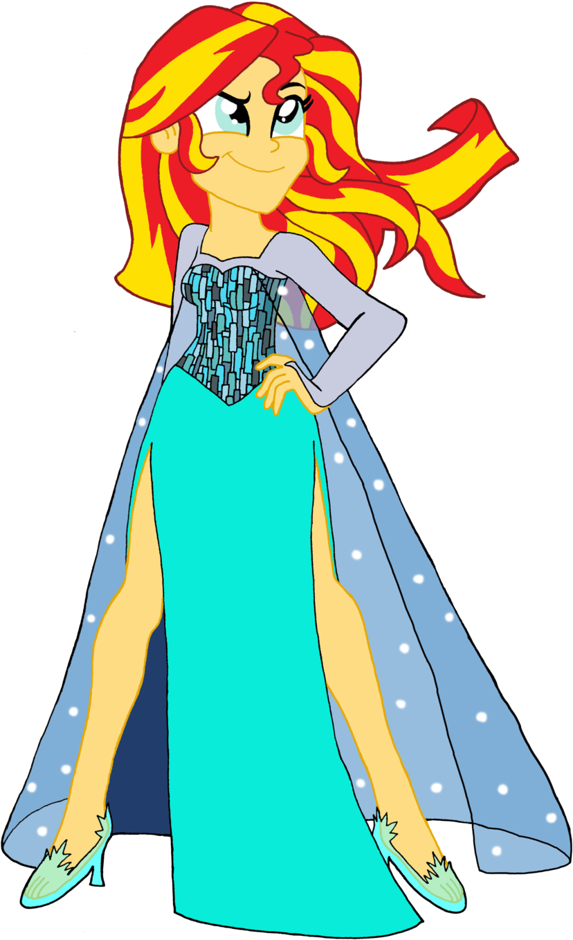 Sunset Shimmer As Elsa By Renthegodofhumor Sunset Shimmer - Sunset Shimmer As Elsa (1024x1388)