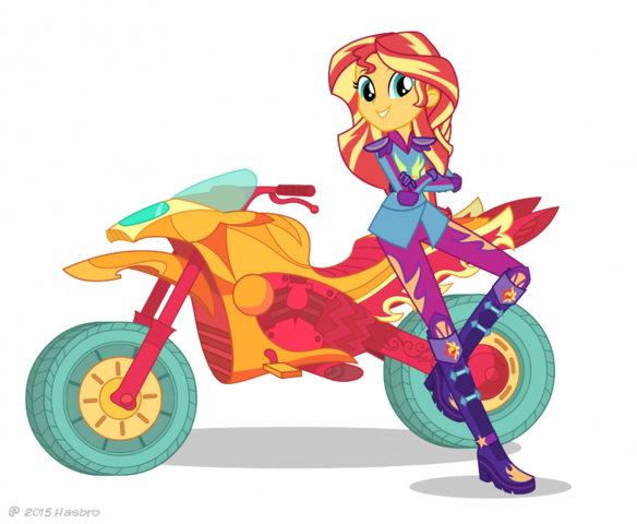 Friendship Games Sunset Shimmer Sporty Style Artwork - Friendship Games Sunset Shimmer Motocross (584x480)