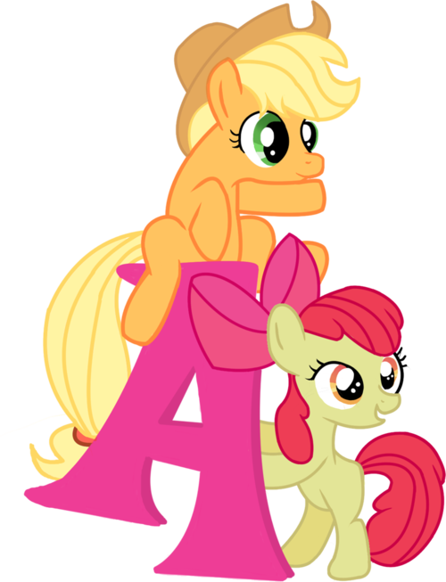 Bowling Ponies - My Little Pony Alphabet (500x653)