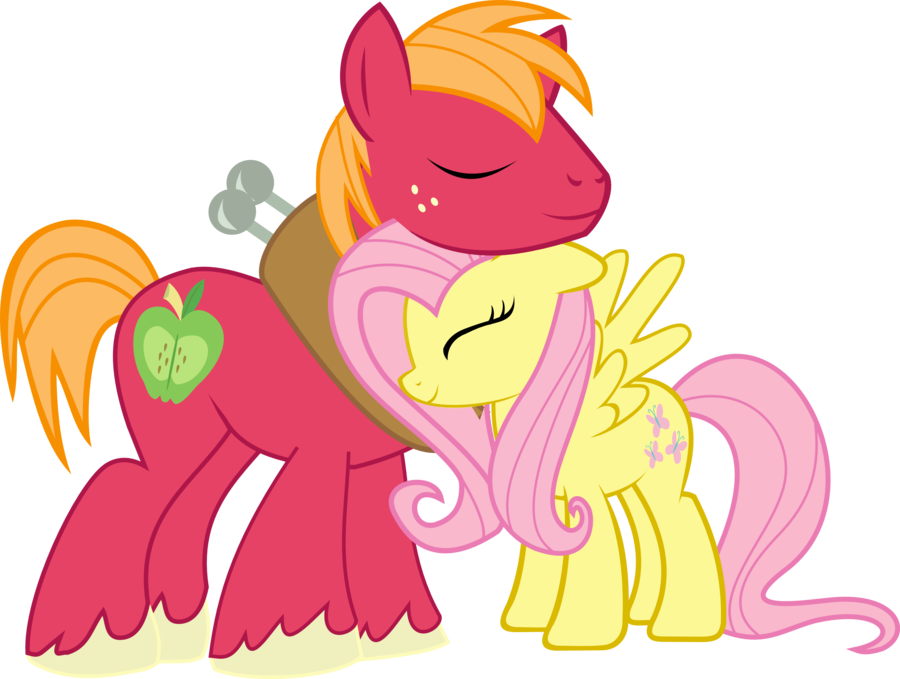 Fluttershy/big Mac - Mlp Big Macintosh And Fluttershy (900x679)