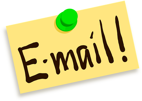 Note Thumbtack Reminder Message Memo Notic - Emails Clipart (476x340)