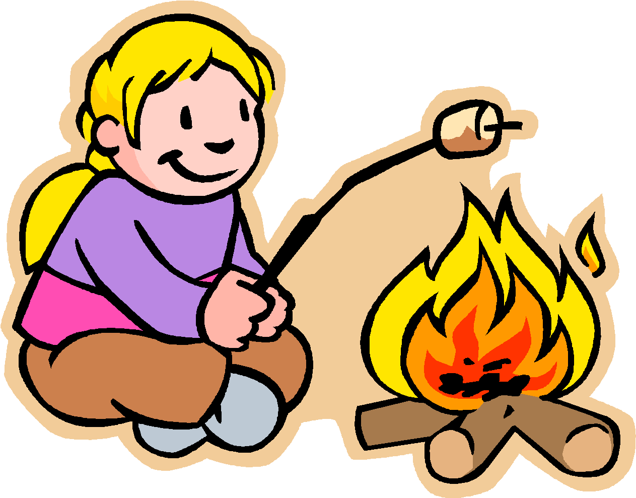 Cartoon Images Of Campfire (1335x1070)