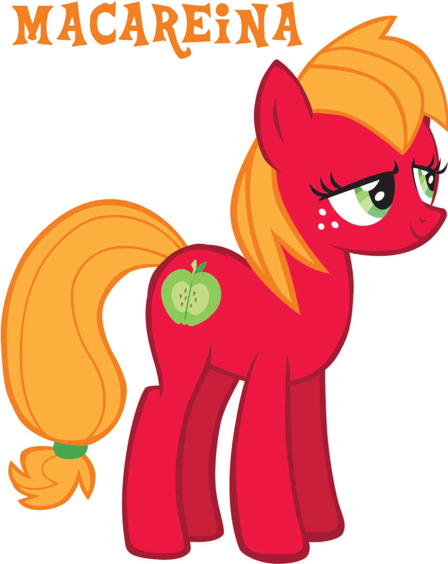 Macareina Pinkie Pie Rainbow Dash Applejack Big Mcintosh - Red My Little Pony Name (900x1159)