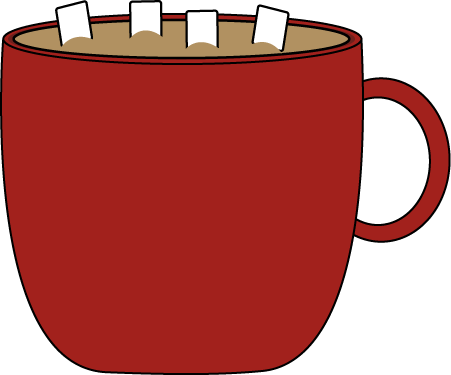 Red Cup Of Cocoa - Mug Of Hot Chocolate Clipart (451x375)
