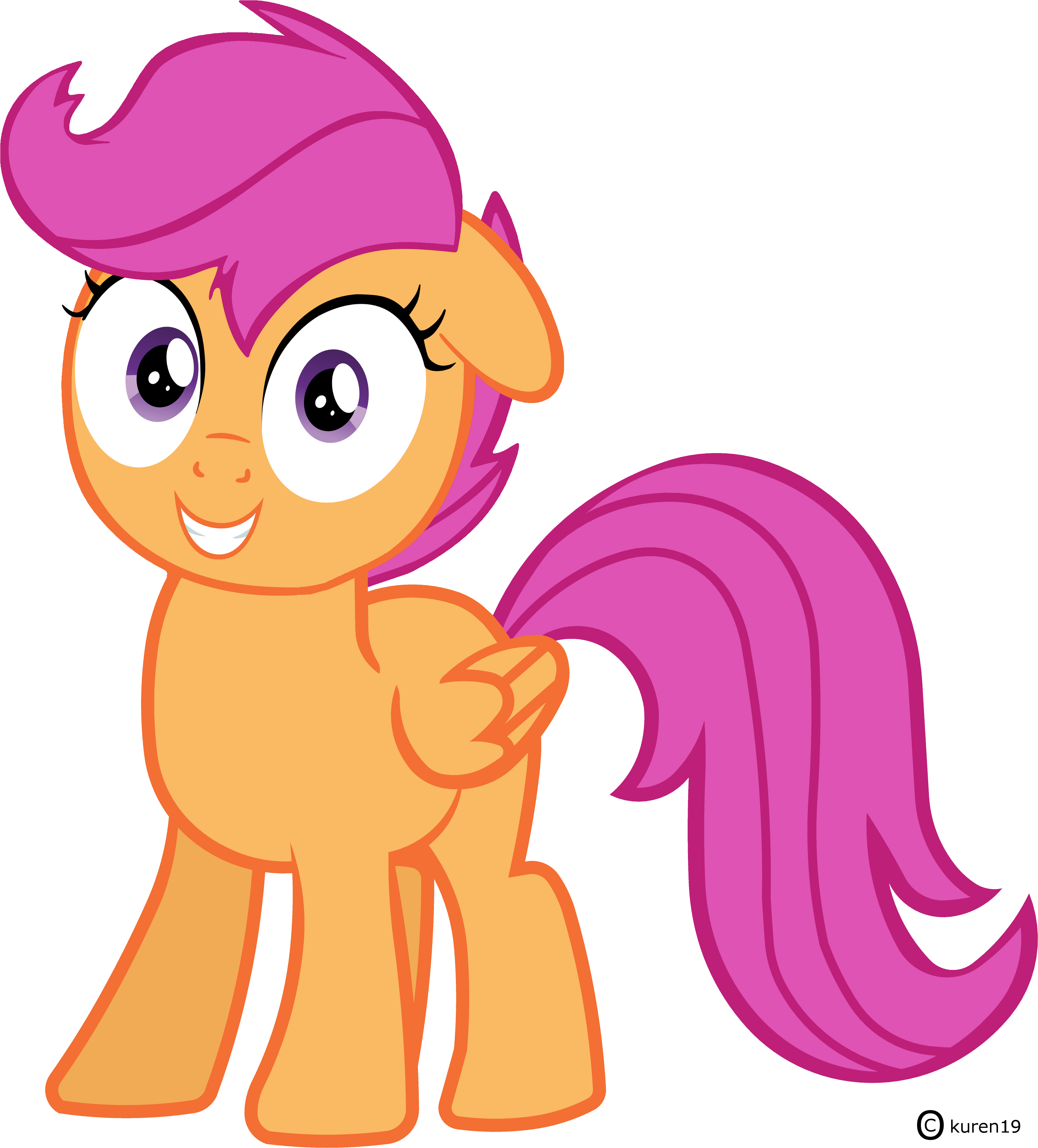 C) Kuren19 Scootaloo Pony Pink Mammal Vertebrate Nose - Hirne Bim Lüpfe (3932x4368)