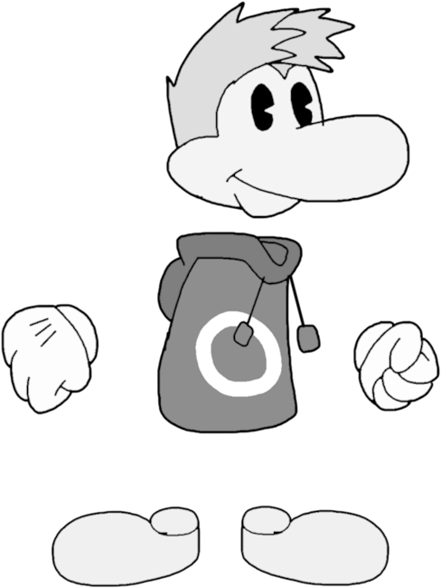 Black And White Cartoon Style By Marcospower1996 - Cartoon (974x820)