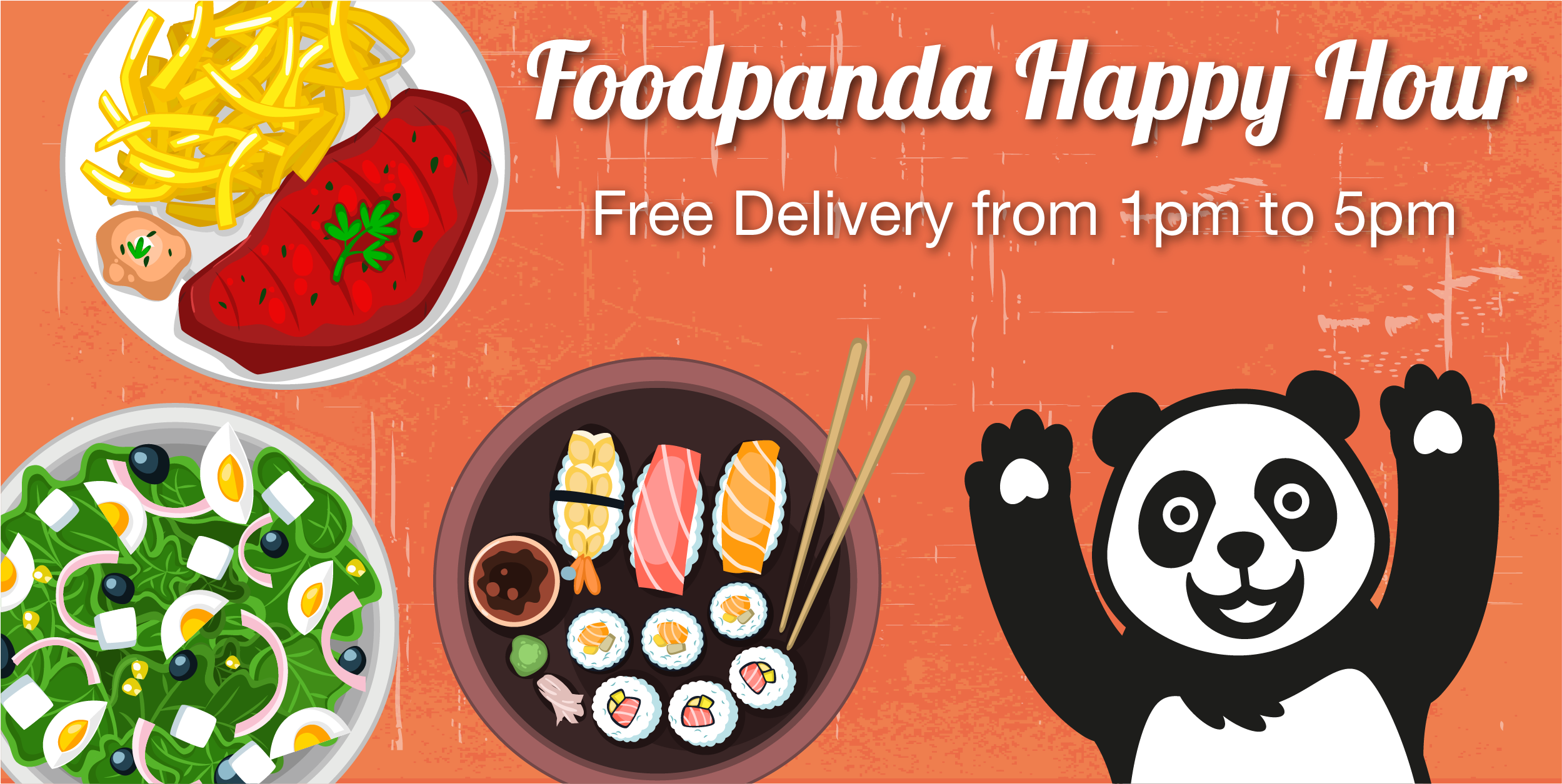 Foodpanda Happy Hour - George Jimmy Delicate Door Curtain Japanese Restaurant (2547x1297)