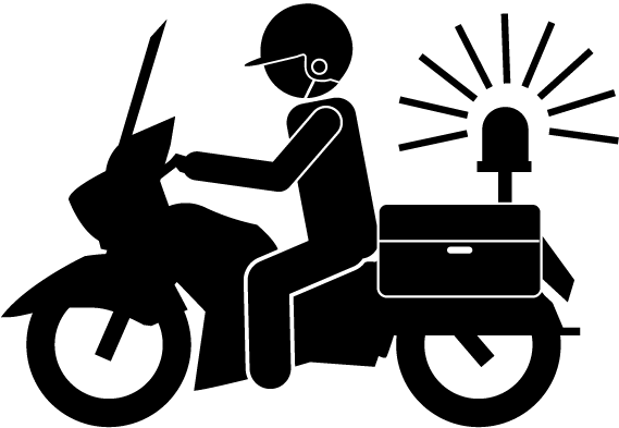 School And Study - Police Motorbike Icon Png (640x480)