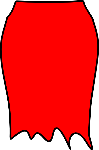 Red Skirt Clip Art At Clker - Clip Art Red Skirt (390x593)