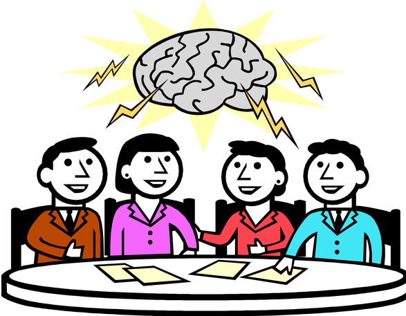 Brainstorming Session Cliparts - School Based Management Clipart (587x457)