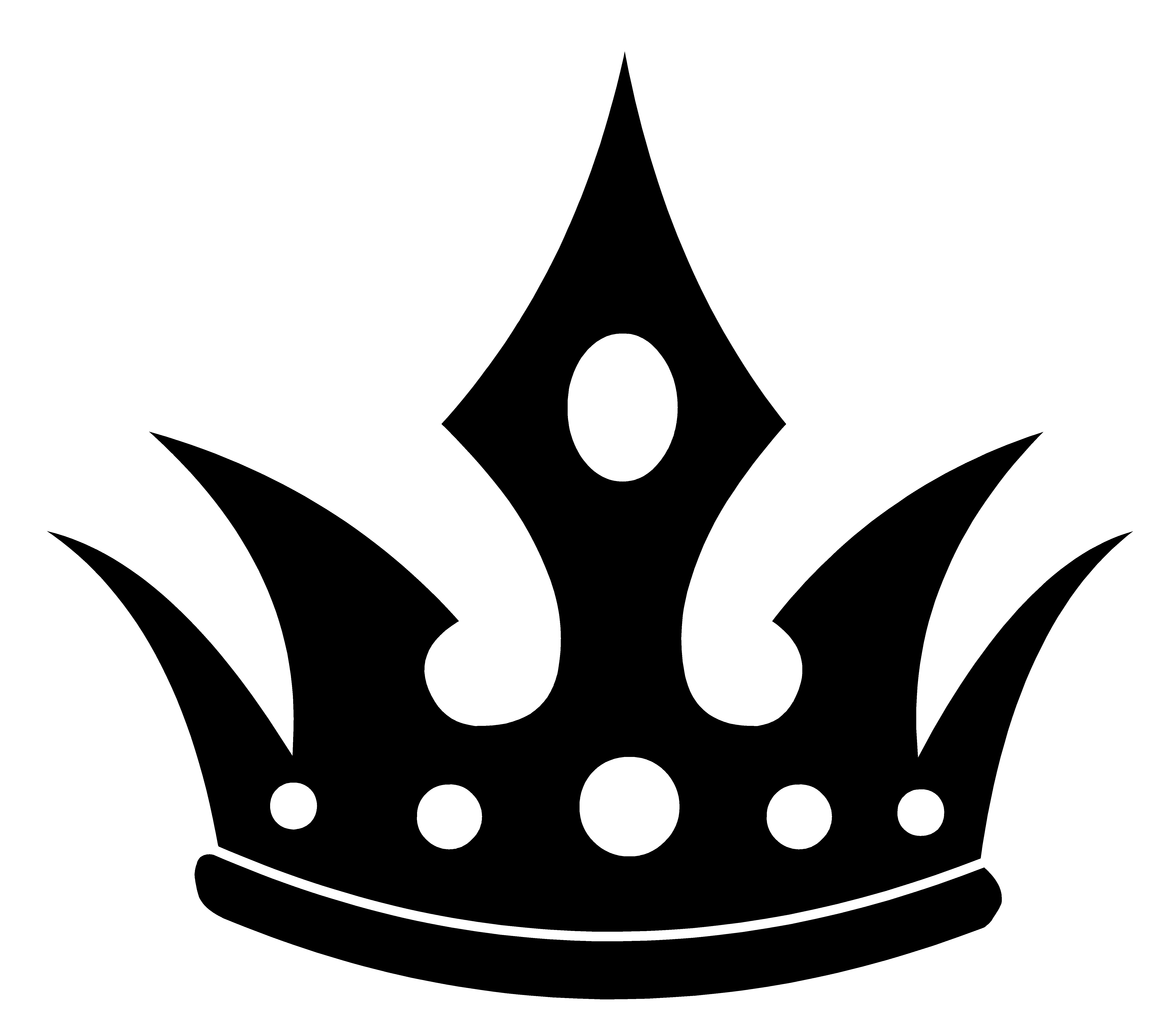 Queen Crown Clipart Black And - King Crown Vector Png (6130x5260)