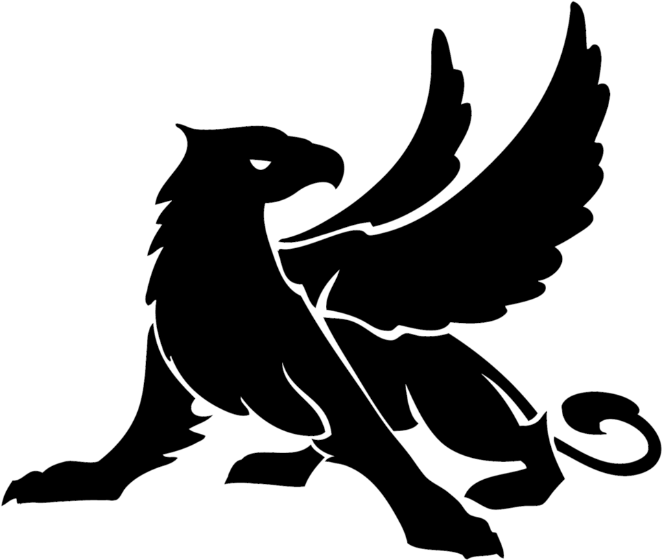 Emblem Of Schalamzaar - Black And White Griffin - (1024x1024) Png Clipart D...
