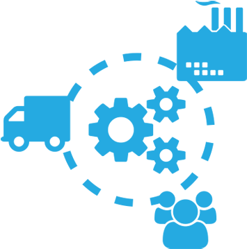 Transportation, High-tech Automated Warehousing, And - Supply Chain Management Icon (450x360)