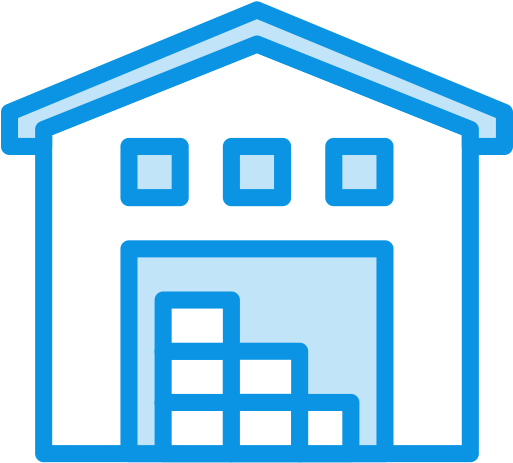 Warehouse Icon Png For Kids - Warehouse Icon Blue (512x512)