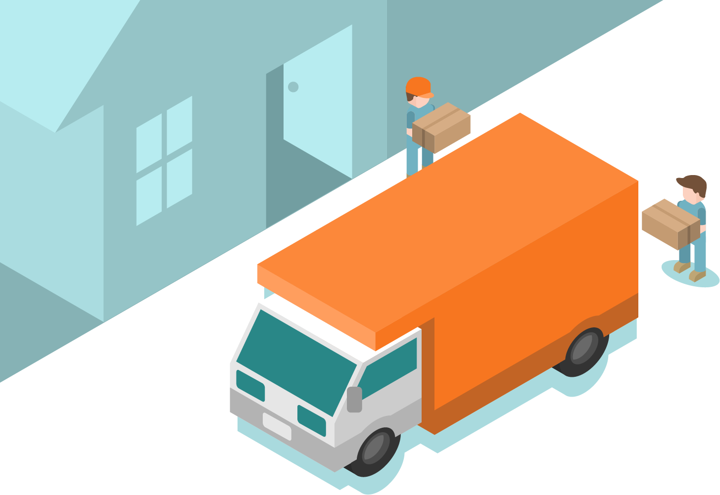 Mover Transport Warehouse Illustration - Mover Transport Warehouse Illustration (1455x1001)