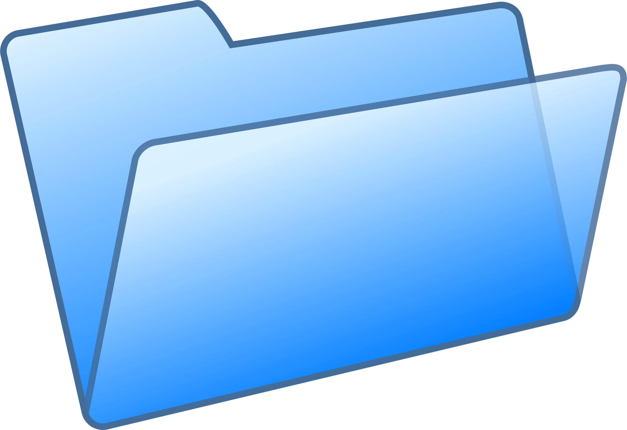 Blue Clipart Pocket Folder - Folder Clip Art (1024x705)