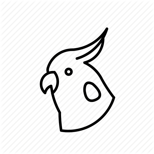 Cockatiel Icon Silhouette Vector Illustration Stock - Vector Graphics (512x512)