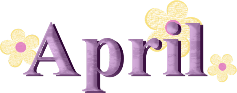 April Images Clipart - April Word Clip Art (800x316)