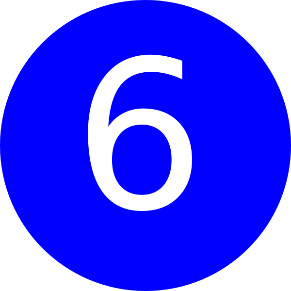 Blue Clipart Number 8 - Circle (600x600)