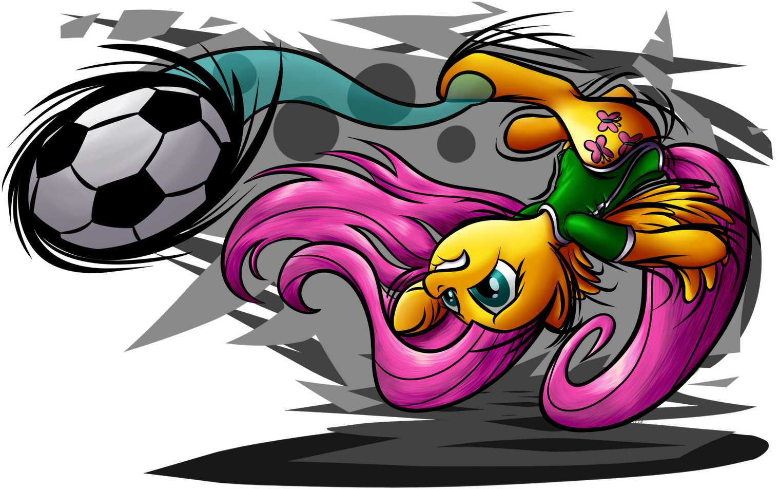 Rainbow Dash Fluttershy Rarity Pinkie Pie Applejack - Mlp Soccer (1600x960)