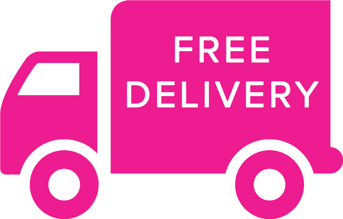 Free Delivery Button - Free Shipping Image Pink (1389x888)