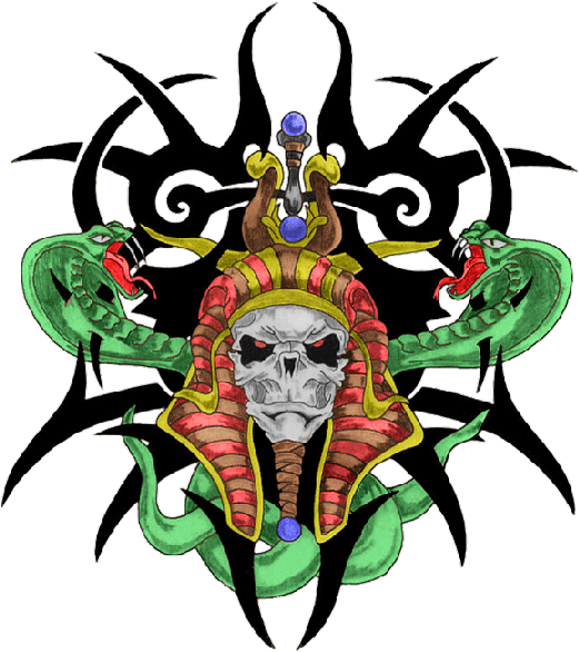Graffiti Tattoo Skull Snake Clip Art - Illustration (542x600)