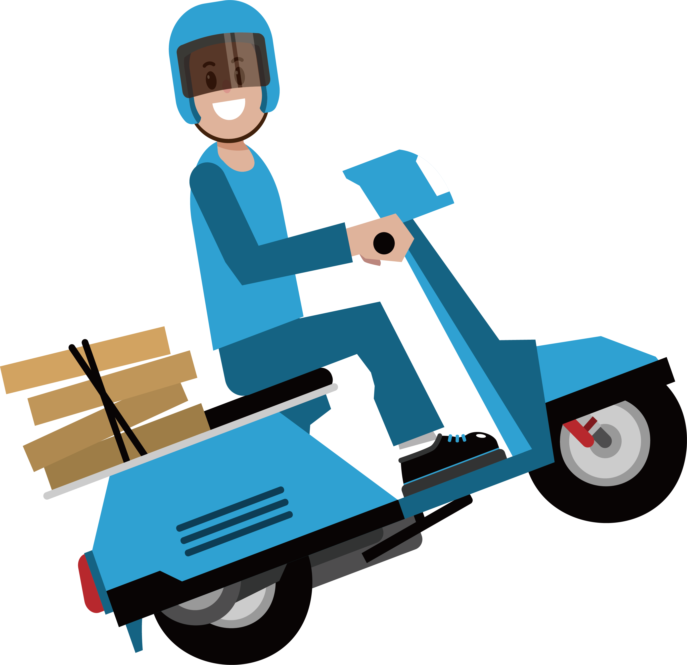 Bike Clipart Bike Delivery - Moto Delivery Png (2763x2674)