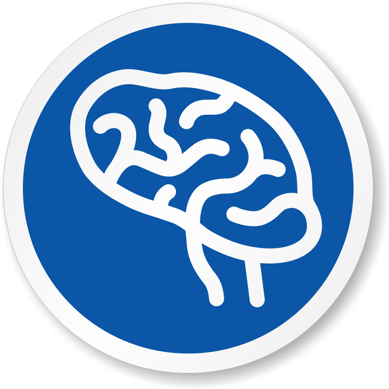 Nervous System Brain Symbol Iso Circle Sign - Symbol That Represents Nervous System (800x800)